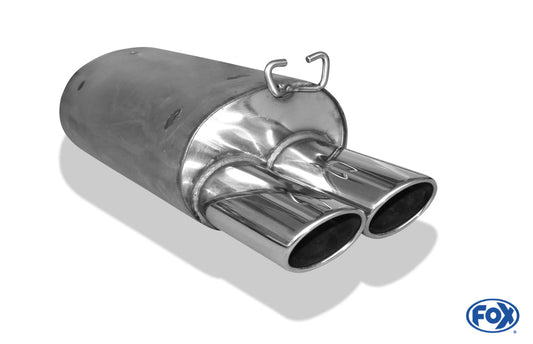 Mercedes SL Typ R129 Endschalldämpfer Ø70mm - 2x115x85 Typ 44 - Nur für Modelle mit serienmäßiger Steckverbindung! (kein Flansch!)