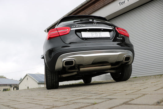 Mercedes GLA - X156 4-matic Endschalldämpfer quer Ausgang rechts/links - 1x50mm rechts/links Ausgang in den originalen Endrohren