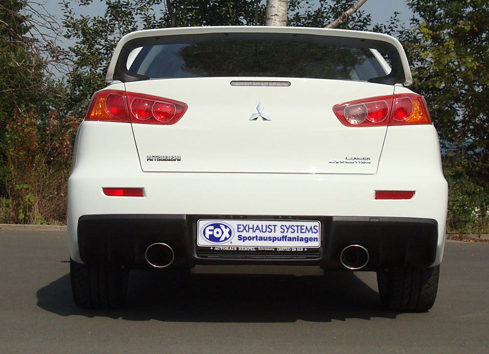 Mitsubishi Lancer Evolution X Endschalldämpfer quer Ausgang rechts/links - 1x129x106 Typ 32 rechts/links