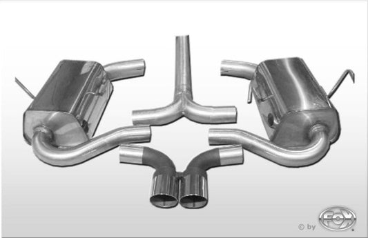 Mini Cooper S Cabrio R52 Endschalldämpfer rechts/links Ausgang mittig - 2x76 Typ 10
