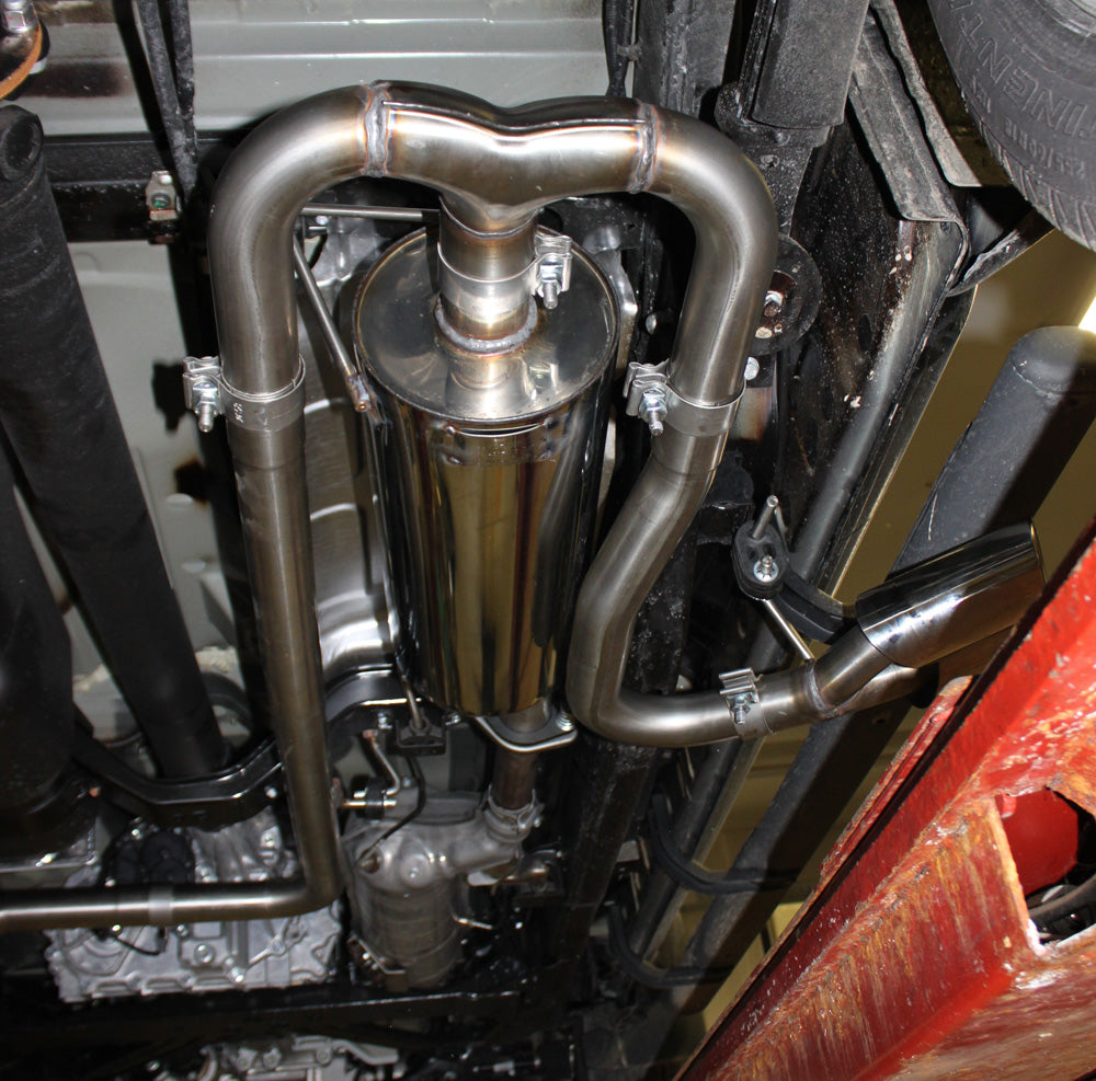 Nissan Navara D40 - 3,0l dCi Endschalldämpfer Sidepipe, Ausgang rechts und links am Fahrzeug - 2x90 Typ 16 rechts/links