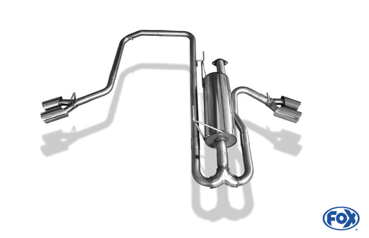 Nissan Navara D40 - 3,0l dCi Endschalldämpfer Sidepipe, Ausgang rechts und links am Fahrzeug - 2x90 Typ 16 rechts/links