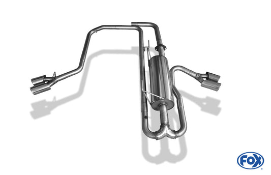 Nissan Navara D40 - 2,5l dCi Endschalldämpfer Sidepipe, Ausgang rechts und links am Fahrzeug - 2x90 Typ 16 rechts/links