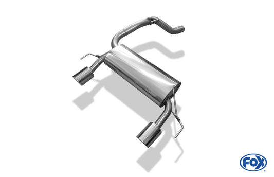 Opel Corsa D GSI Endschalldämpfer quer Ausgang rechts/links - 1x100 Typ 16 rechts/links