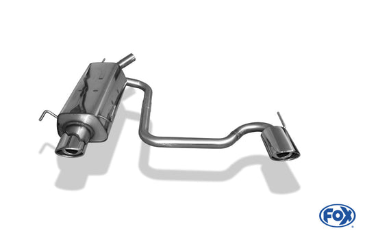 Opel Tigra B TwinTop Endschalldämpfer Ausgang rechts/links - 115x85 Typ 33 rechts/links