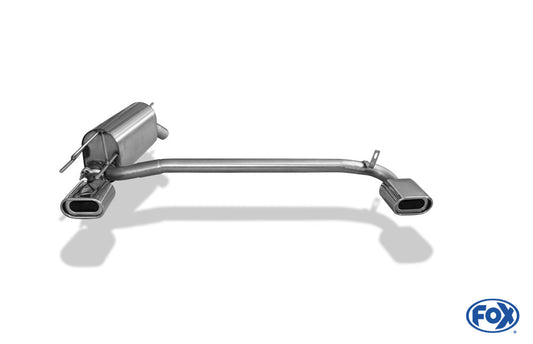 Opel Calibra A Endschalldämpfer Ausgang rechts/links - 135x80 Typ 53 rechts/links