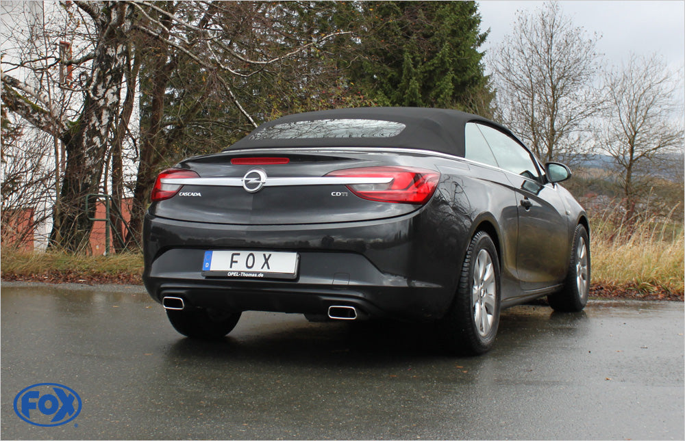 Opel Cascada Endschalldämpfer quer Ausgang rechts/links - 145x65 Typ 59 rechts/links