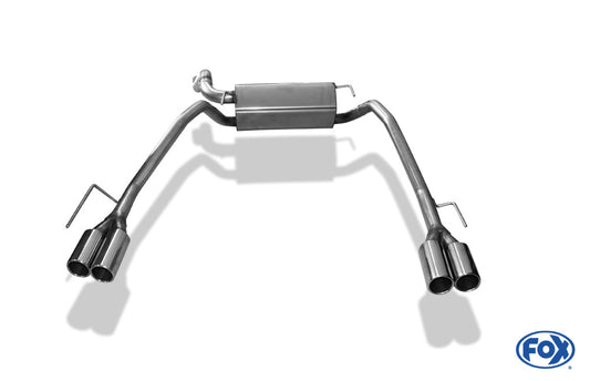 Opel Cascada Endschalldämpfer quer Ausgang rechts/links - 2x76 Typ 12 rechts/links