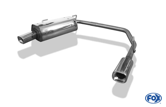 Peugeot 206 S16/ S16 Cabrio Endschalldämpfer Ausgang rechts/links - 88x79 Typ 71 rechts/links