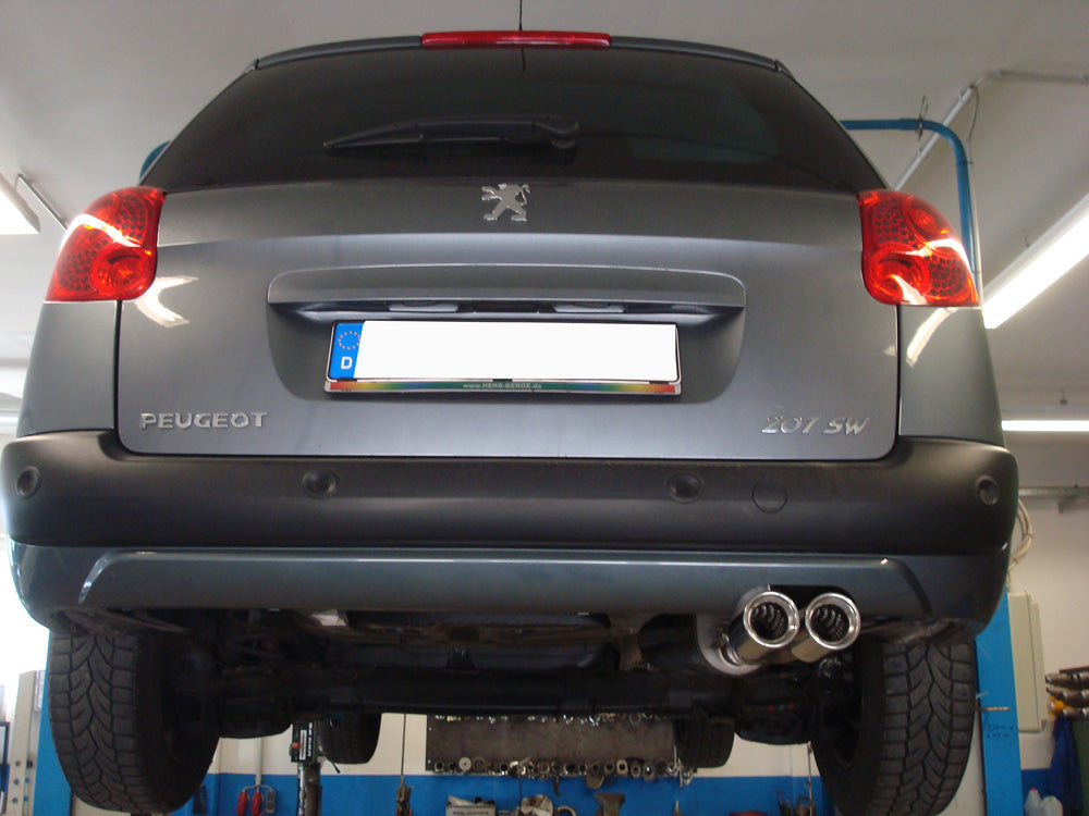 Peugeot 207 SW Endschalldämpfer einseitig - 2x80 Typ 13