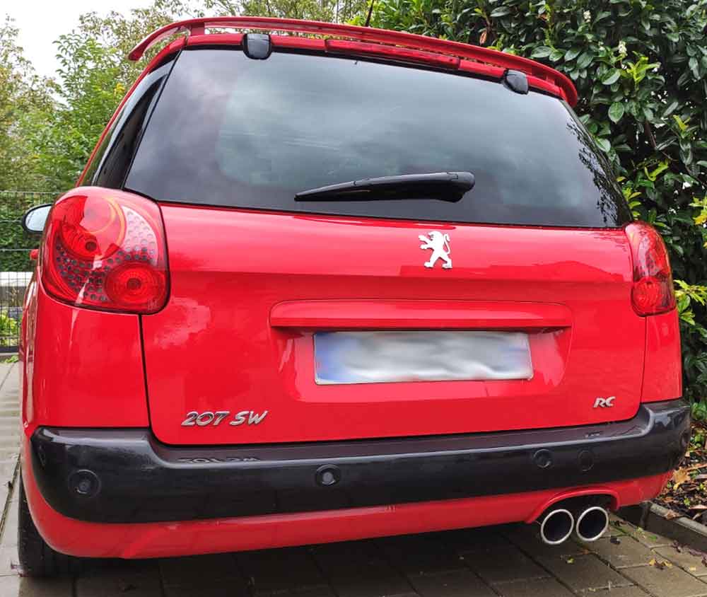 Peugeot 207 SW RC Endschalldämpfer einseitig - 2x100 Typ 16