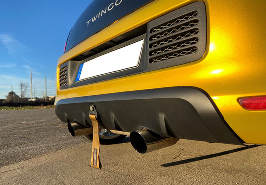 Renault Twingo III - BCM Endschalldämpfer quer Ausgang rechts/links inkl. Flexstück - 1x80 Typ 14 rechts/links