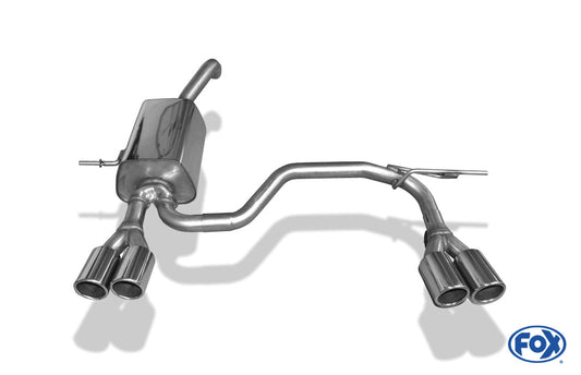 Renault Clio IV Endschalldämpfer Ausgang rechts/links - 2x76 Typ 16 rechts/links