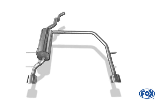 Renault Captur Endschalldämpfer Ausgang rechts/links - 106x71 Typ 32 rechts/links