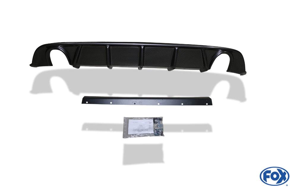 VW Golf VII Facelift Einzelradaufhängung - Einsatz carbon Endschalldämpfer rechts/links - 1x100 Typ 25 rechts/links inkl. Heckeinsatz Carbon-Look