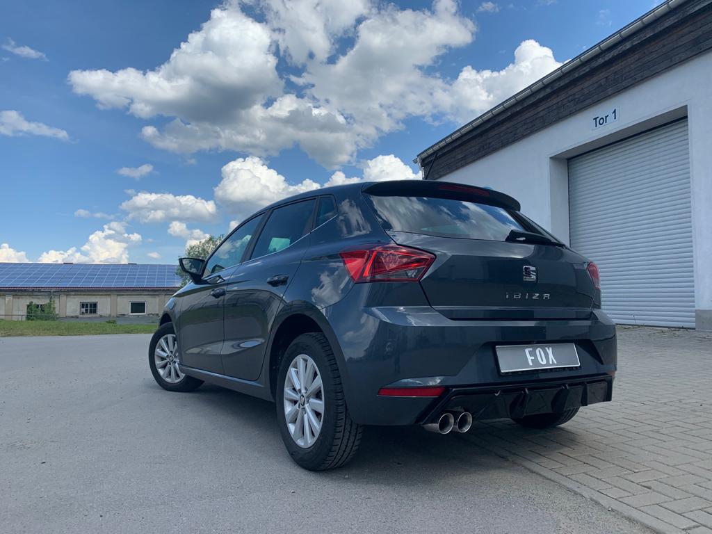 FOX Seat Ibiza V - KJ Endschalldämpfer mit Abgasklappe - 2x80 Typ 25