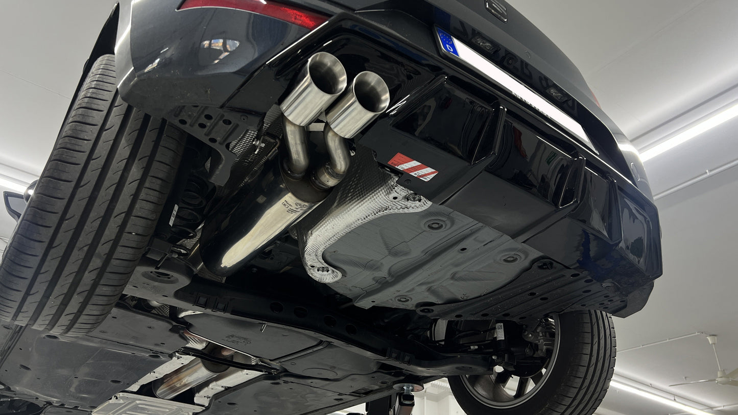 FOX Seat Ibiza V - KJ Endschalldämpfer mit Abgasklappe - 2x80 Typ 25