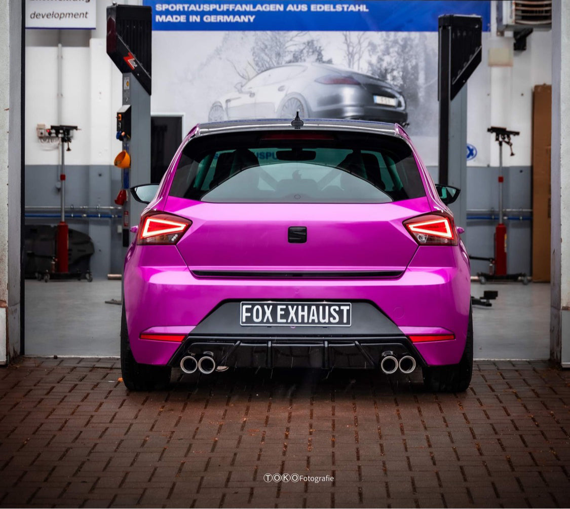 FOX Seat Ibiza V - KJ Endschalldämpfer ohne Abgasklappe Ausgang rechts/links - 2x76 Typ 25 rechts/links