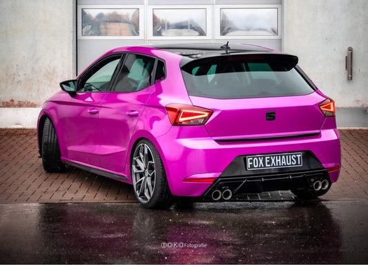 FOX Seat Ibiza V - KJ Endschalldämpfer mit Abgasklappe Ausgang rechts/links - 2x76 Typ 25 rechts/links