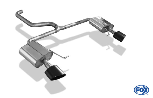 Seat Leon 5F ST - Cupra 300 - Schwarz Endschalldämpfer rechts/links - 160x90 Typ 38 rechts/links schwarz