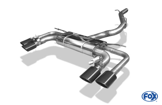 FOX Cupra Ateca/ Seat Ateca Cupra 4x4 - 5FP Halbanlage ab Kat - 2x106x71 Typ 32 rechts/links Schwarz emalliert - mit 2 elektronischen Klappen