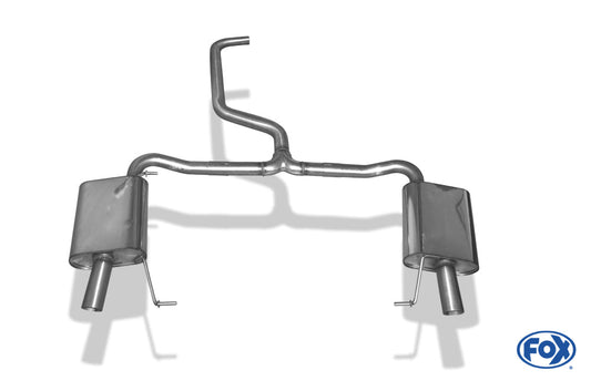 Skoda Octavia NX RS Endschalldämpfer rechts/links - Austritt der Endrohre in den originalen Endrohren