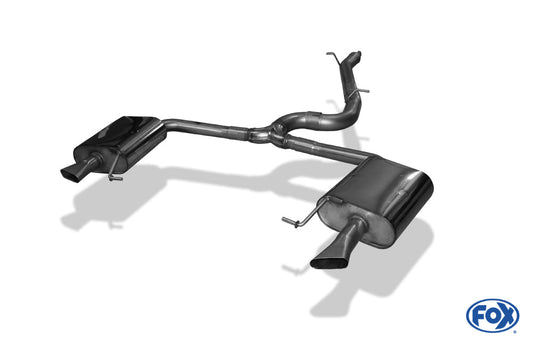 Skoda Octavia 5E RS - TDI - 4x4 mit Diesel-Endrohrblenden Halbanlage rechts/links ab Kat - Austritt der Endrohre in den originalen Diesel-Endrohrblenden