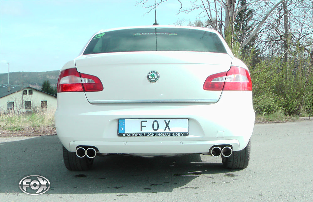Skoda Superb 3T Frontantrieb Endschalldämpfer rechts/links - 2x80 Typ 16 rechts/links