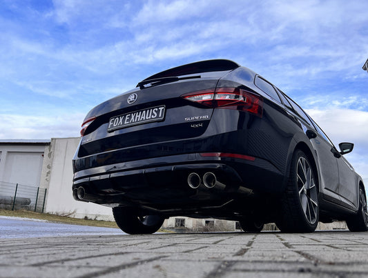 FOX Skoda Superb III 3V 4x4 Halbanlage ab OPF Ausgang rechts/links - 2x90 Typ 25 rechts/links