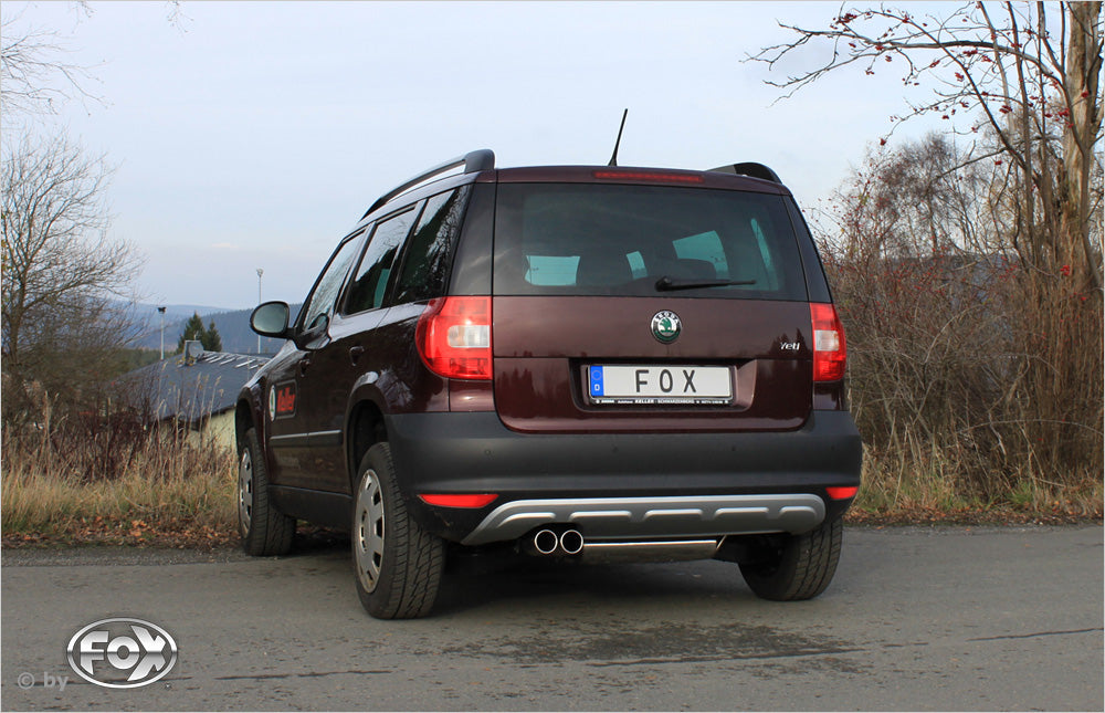 Skoda Yeti 5L - Frontantrieb Endschalldämpfer - 2x80 Typ 12