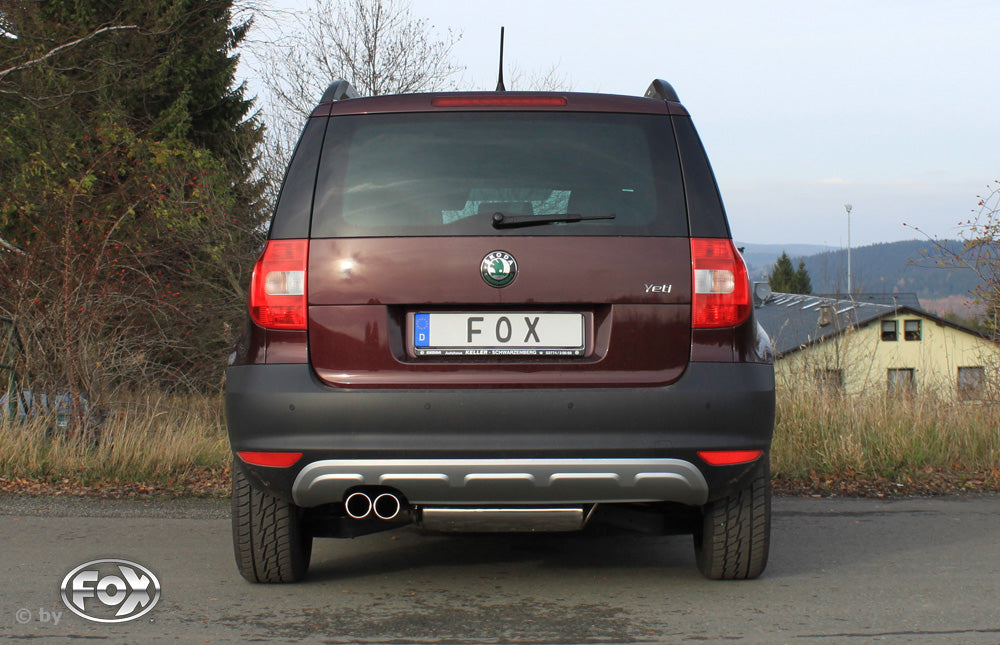 Skoda Yeti 5L - Frontantrieb Endschalldämpfer - 2x80 Typ 12