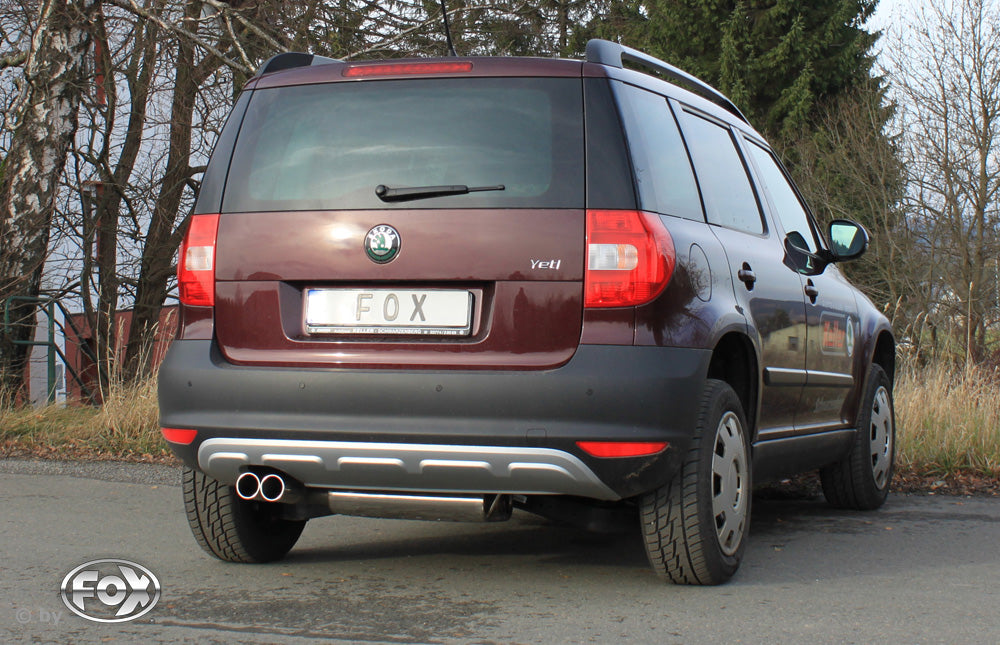 Skoda Yeti 5L - Frontantrieb Endschalldämpfer - 2x80 Typ 12
