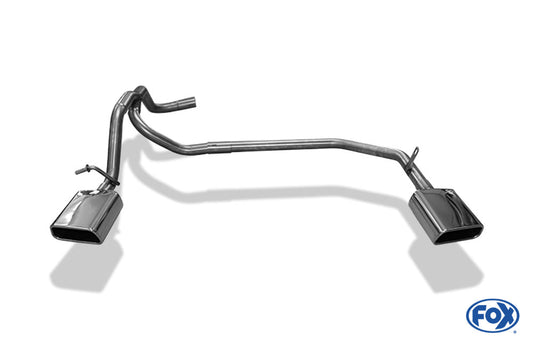 Seat Mii/ Skoda Citigo/ VW UP Endrohrsystem rechts/links passend auf originalen oder FOX-Endschalldämpfer - 145x65 Typ 59 rechts/links