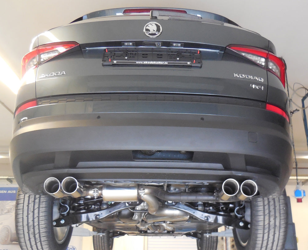 Skoda Kodiaq 4x4 Endschalldämpfer quer - 2x80 Typ 25 rechts/links - Endrohre unter der Stoßstange