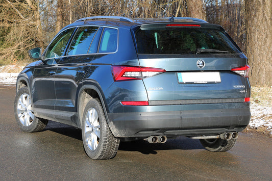 Skoda Kodiaq 4x4 Endschalldämpfer quer - 2x80 Typ 25 rechts/links - Endrohre in der Stoßstange