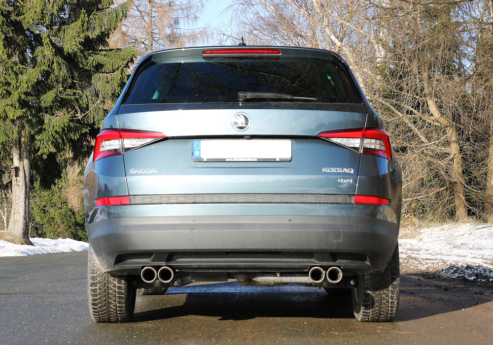 Skoda Kodiaq 4x4 Endschalldämpfer quer - 2x80 Typ 25 rechts/links - Endrohre in der Stoßstange