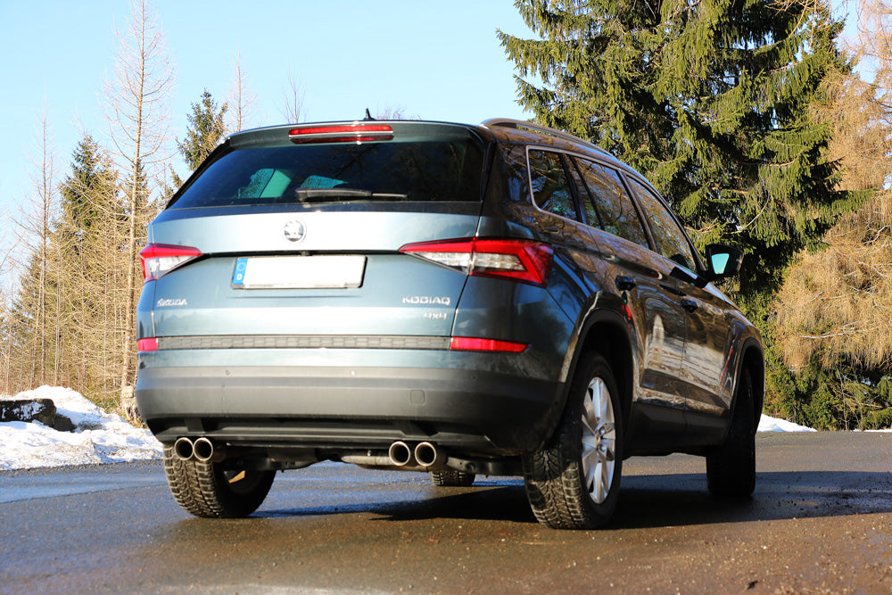 Skoda Kodiaq 4x4 Endschalldämpfer quer - 2x80 Typ 25 rechts/links - Endrohre in der Stoßstange