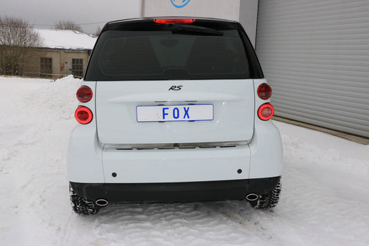 FOX Smart Fortwo Coupe 451 Endschalldämpfer quer Ausgang rechts/links inkl. Flexstück - 86x54 Typ 32 rechts/links