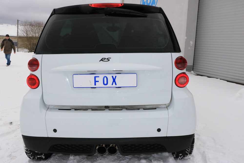 Smart Fortwo Coupe 451 mit Brabus Stoßstange Endschalldämpfer Ausgang mittig - 2x80 Typ 14