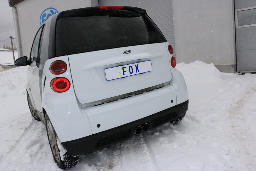 Smart Fortwo Coupe 451 mit Brabus Stoßstange Endschalldämpfer Ausgang mittig - 2x80 Typ 14
