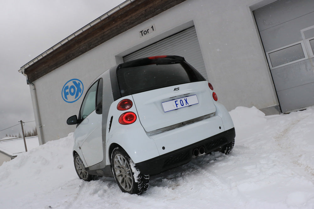 Smart Fortwo Coupe 451 mit Brabus Stoßstange Endschalldämpfer Ausgang mittig - 2x80 Typ 14