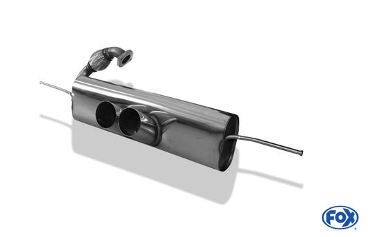 Smart Fortwo Coupe 451 mit Brabus Stoßstange Endschalldämpfer Ausgang mittig - 2x80 Typ 14