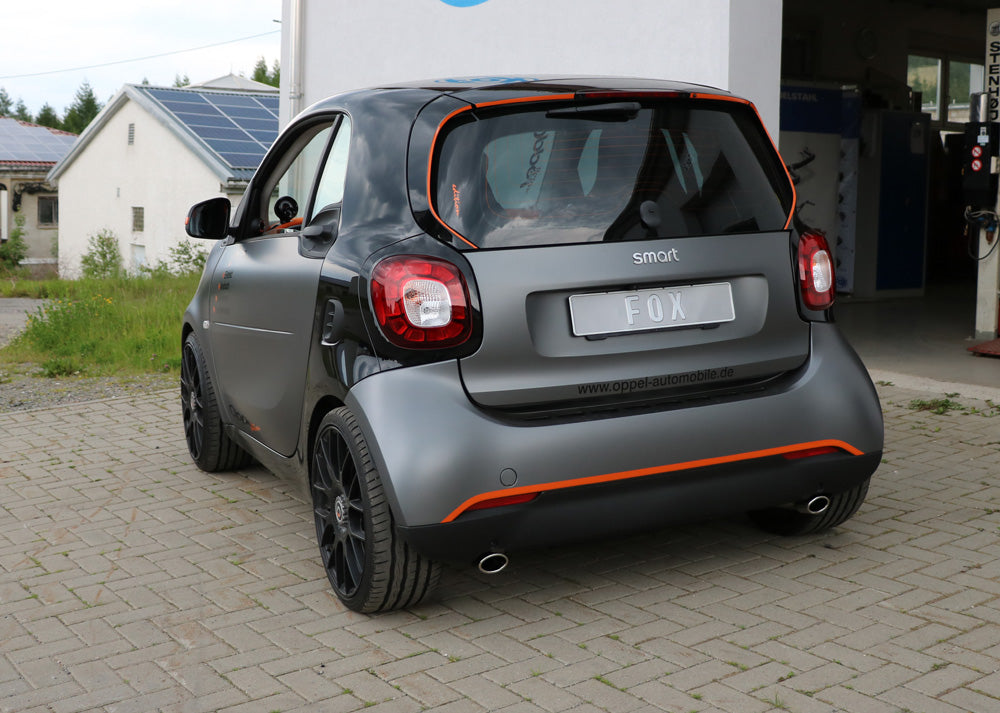 Smart Fortwo 453 Endschalldämpfer quer Ausgang rechts/links inkl. Flexstück - 86x54 Typ 32 rechts/links