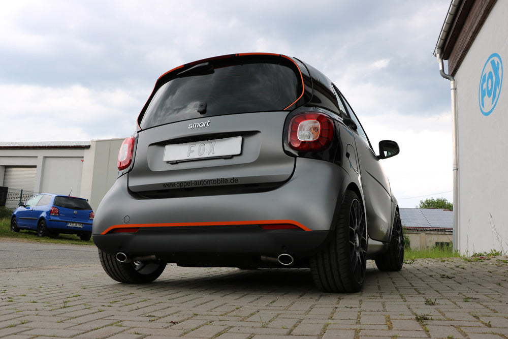 Smart Fortwo 453 Endschalldämpfer quer Ausgang rechts/links inkl. Flexstück - 86x54 Typ 32 rechts/links