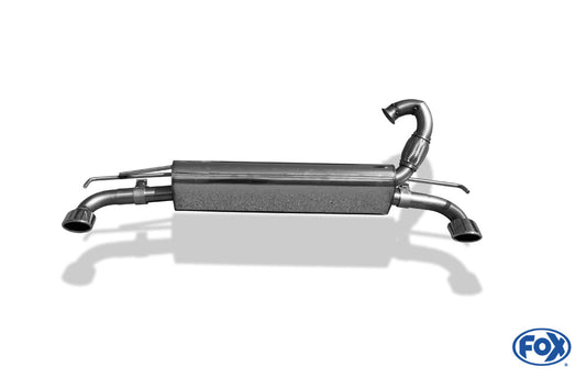 Smart Forfour 453 Endschalldämpfer quer Ausgang rechts/links inkl. Flexstück - 86x54 Typ 32 rechts/links