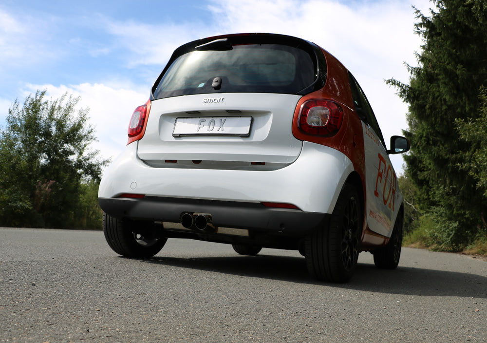 Smart Fortwo 453 Endschalldämpfer Ausgang mittig - 2x80 Typ 14