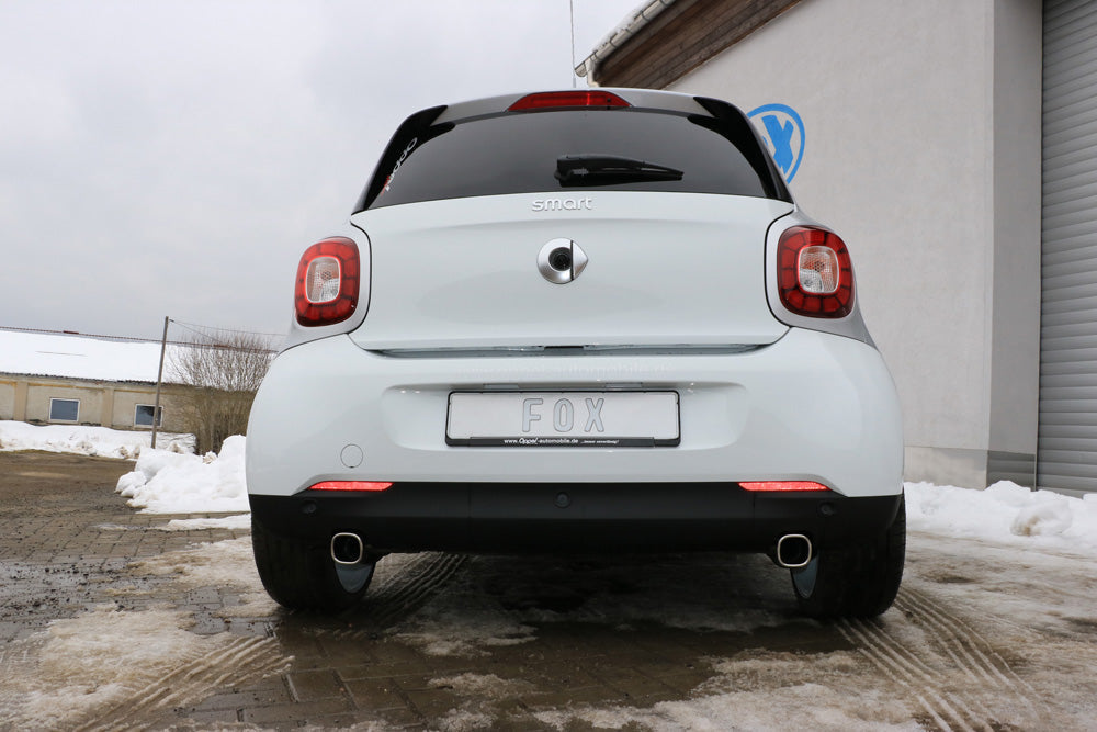 Smart Forfour 453 Endschalldämpfer quer Ausgang rechts/links inkl. Flexstück - 78x75 Typ 70 rechts/links