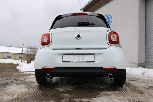 Smart Forfour 453 Endschalldämpfer quer Ausgang rechts/links inkl. Flexstück - 78x75 Typ 70 rechts/links
