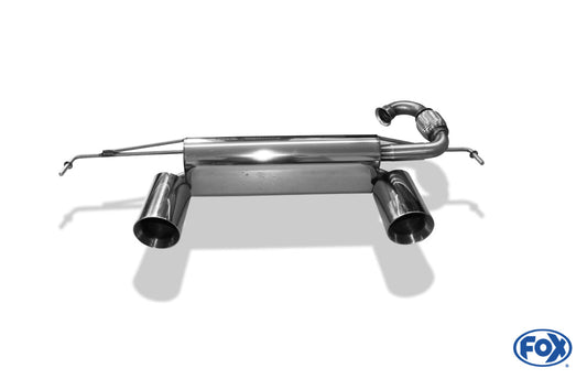 Smart Forfour 453 mit Brabus Heckansatz Endschalldämpfer quer Ausgang rechts/links inkl. Flexstück - 1x100 Typ 25 rechts/links