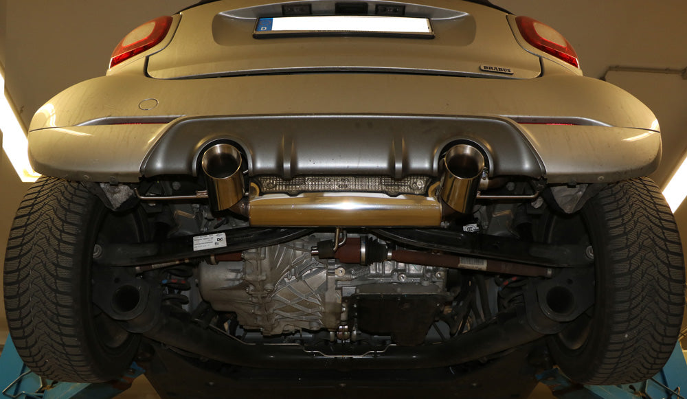 Smart Forfour 453 Brabus Endschalldämpfer quer Ausgang rechts/links inkl. Flexstück - 1x100 Typ 25 rechts/links